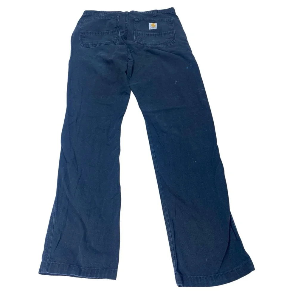 Carhartt Jeans Relaxed Fit Men's 33x34 Black RN# 14806 Carpenter Work Straight - Picture 6 of 12